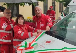 Inaugurazione di due nuovi mezzi del comitato locale di Busca della Croce Rossa Italiana